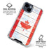 Canada Flag Light Wood iPhone 15 Clear Case